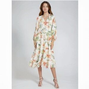 Women’s Alice + Olivia Tropical Floral Midi Dress - Size XS